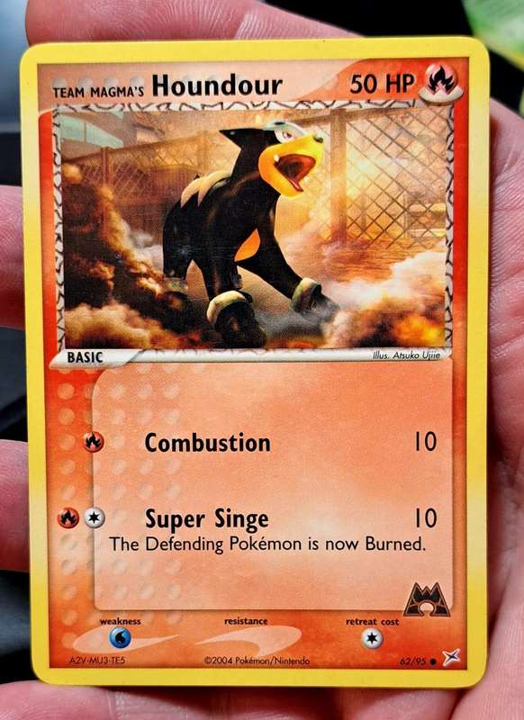 Pokemon Trading Cards - Team Magma's Houndour - 62/95 - Ex Team Magma vs. Team Aqua Singles - LP