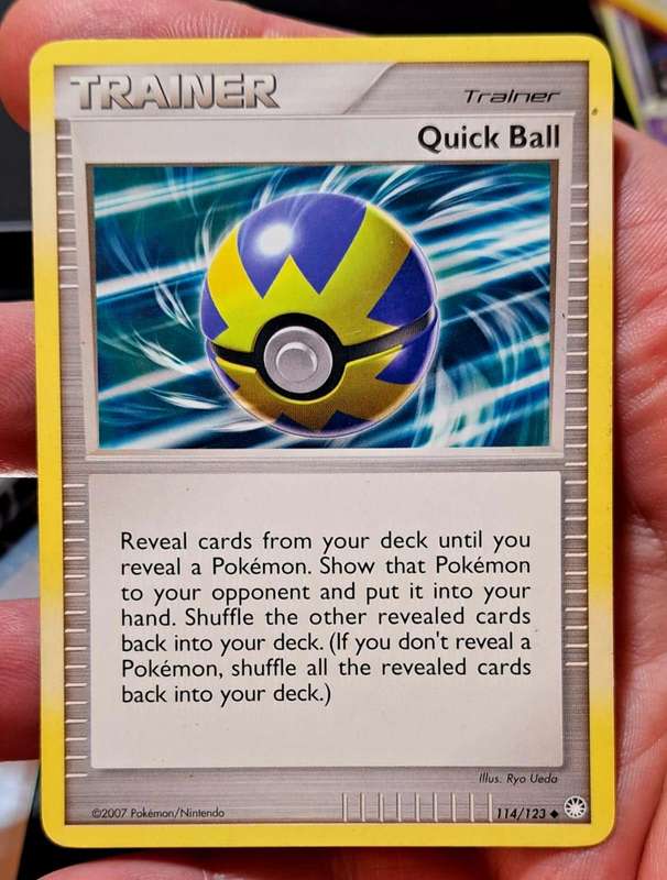 Pokemon Trading Cards - Quick Ball - 114/123 - Diamond & Pearl: Mysterious Treasures -VLP/NM