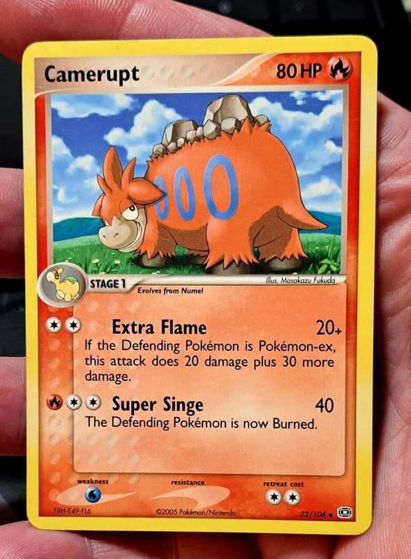 Pokemon Trading Cards - Camerupt - 23/106 - Ex Emerald Singles - VLP/NM