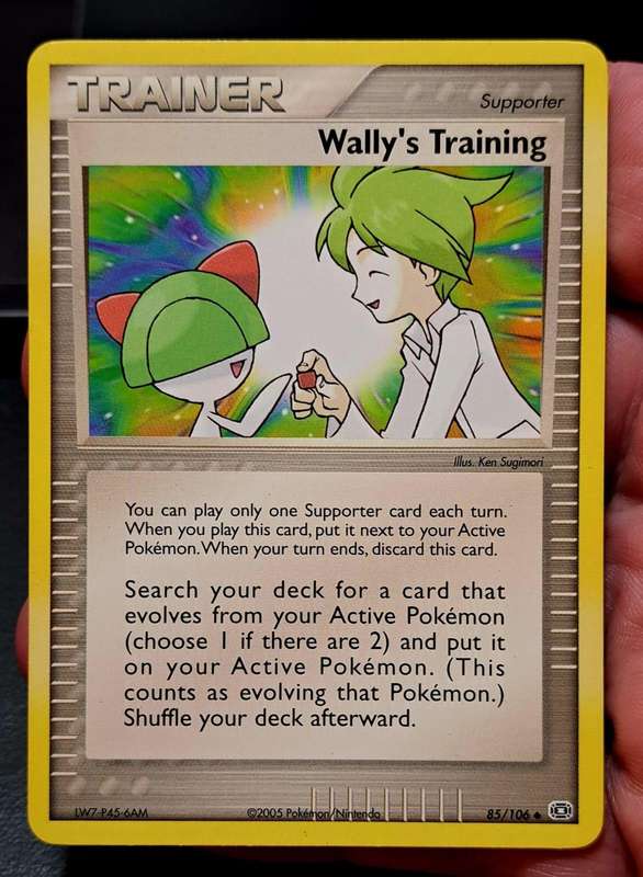 Pokemon Trading Cards - Wally's Training - 85/106 - Ex Emerald Singles -NM
