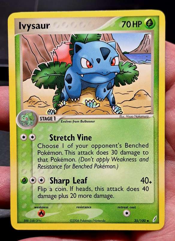 Pokemon Trading Cards - Ivysaur - 35/100 - Uncommon Ex Crystal Guardians Singles - LP