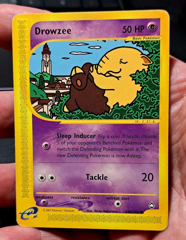 Pokemon Trading Cards -  Drowzee - 74b/147 - Common Aquapolis Singles - LP