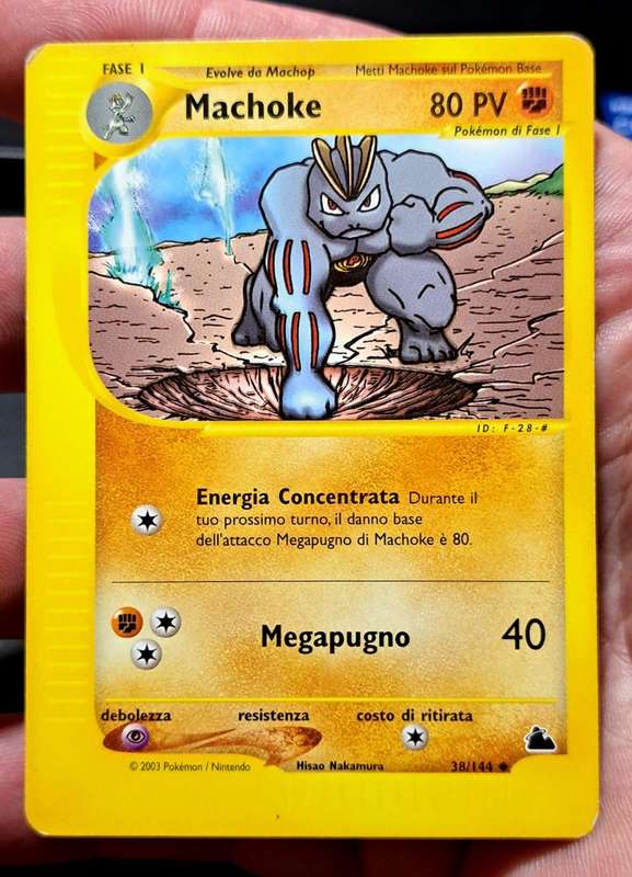 Pokemon Trading Cards -  Spanish - Machoke - 38/144 - Skyridge Singles - LP