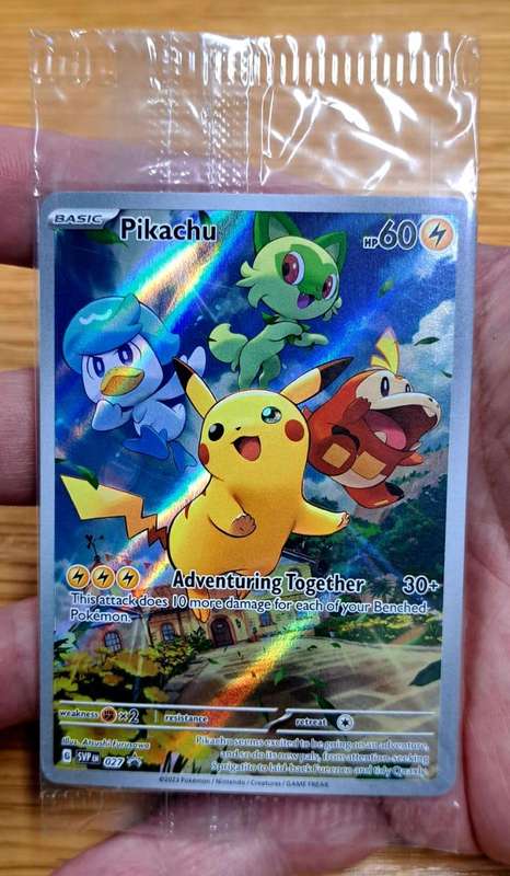 Pokemon Trading Cards - Sealed Pikachu - SVP027 - Illustration Rare - SV Promos - NM