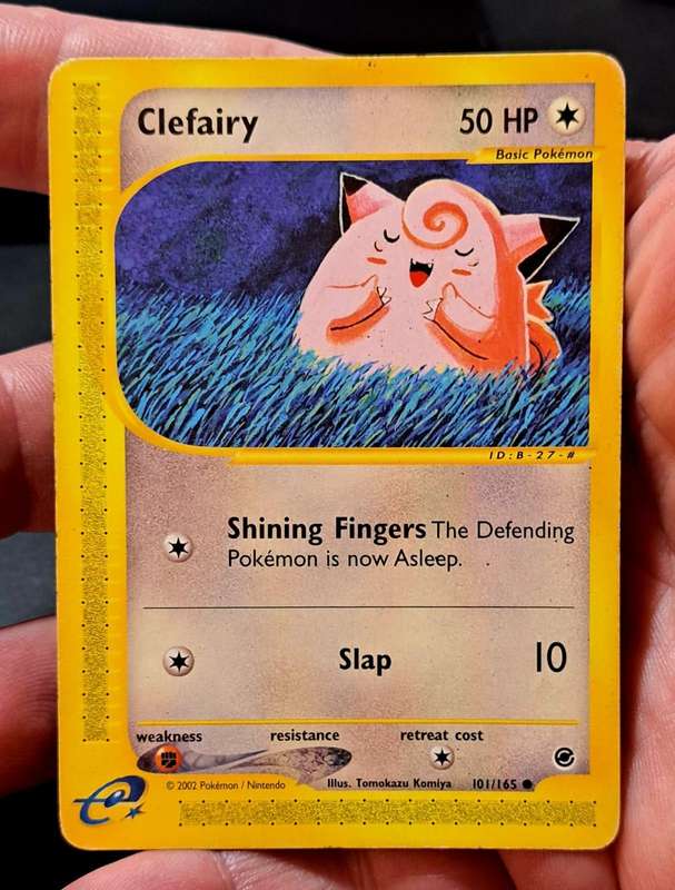 Pokemon Trading Cards - Clefairy - 101/165 - Common Expedition Singles - LP