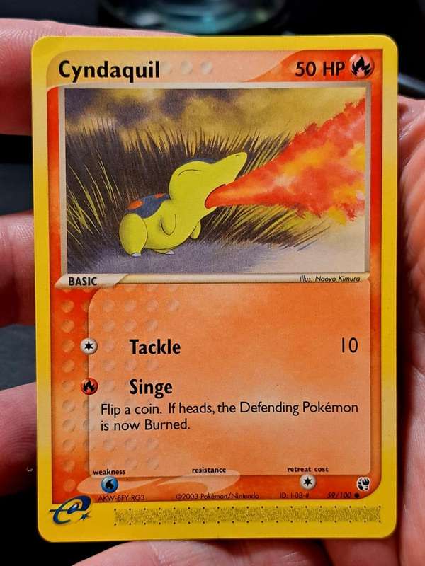 Pokemon Trading Cards - Cyndaquil - 59/100 - Common Ex Sandstorm Singles - NM