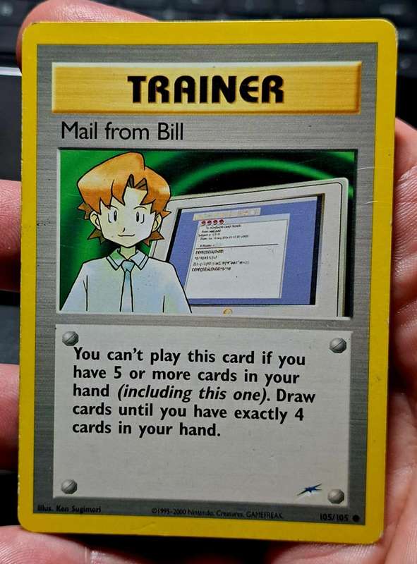 Pokemon Trading Cards - Mail from Bill - 105/105 - Common Unlimited Neo Destiny Unlimited - LP/MOD