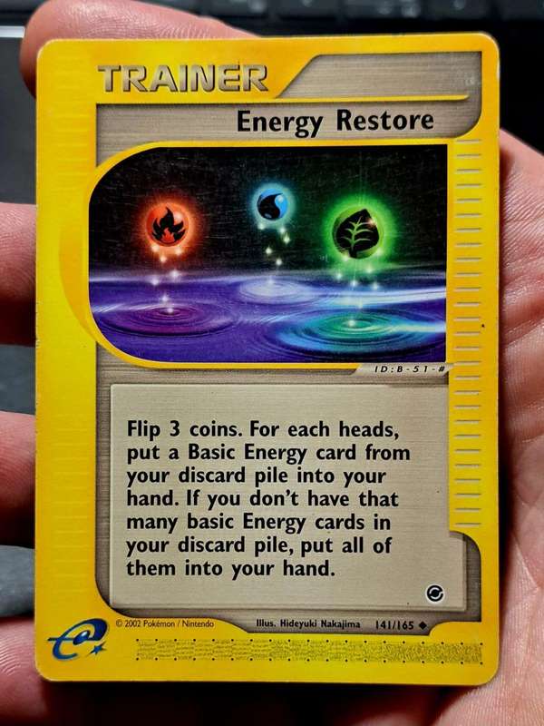 Pokemon Trading Cards - Energy Restore - 141/165 - Uncommon Expedition Singles - LP/MOD
