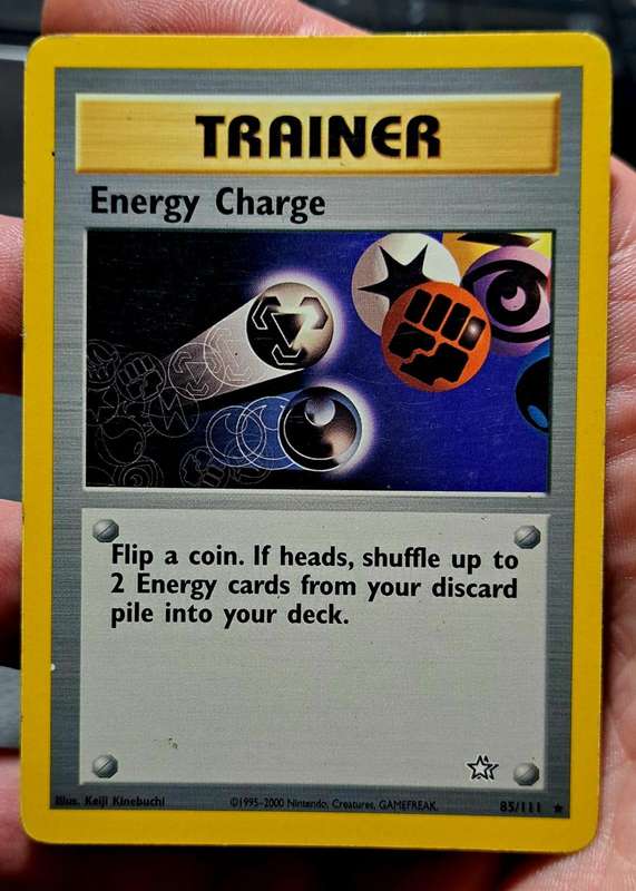Pokemon Trading Cards - Energy Charge - 85/111 - Rare Unlimited Neo Genesis Unlimited - LP/MOD