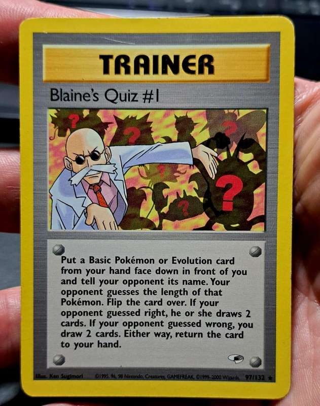 Pokemon Trading Cards - Blaine's Quiz #1- 97/132 - Rare Unlimited Gym Heroes Unlimited - LP/MOD