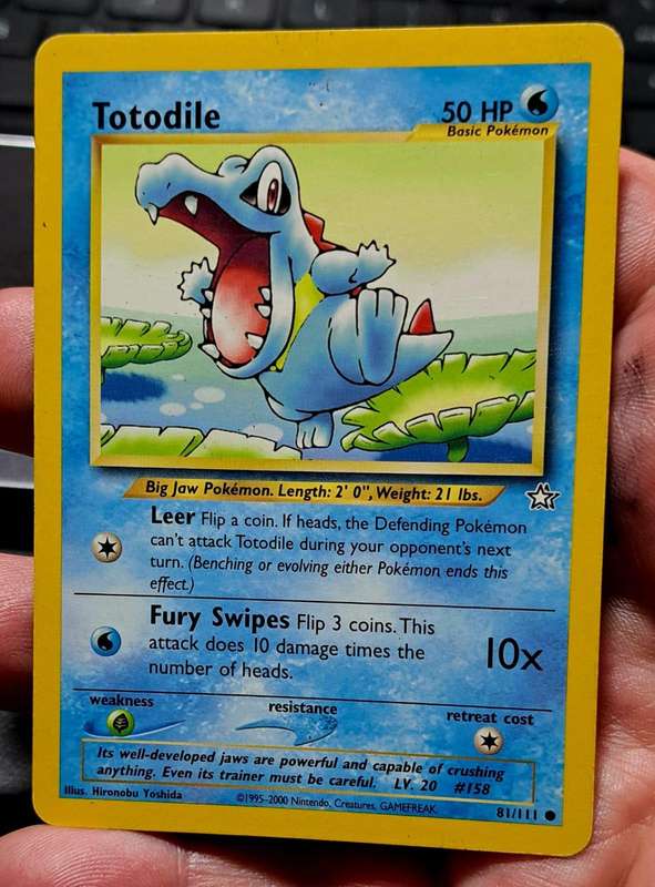 Pokemon Trading Cards - Totodile - 81/111 - Common Unlimited Neo Genesis Unlimited Singles - LP