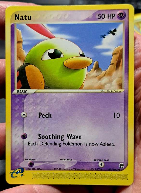 Pokemon Trading Cards - Natu - 69/100 - Common Ex Sandstorm Singles - NM