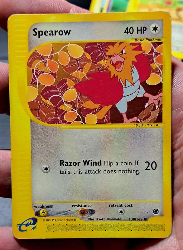 Pokemon Trading Cards - Spearow - 130/165 - Common Expedition Singles - LP/MOD