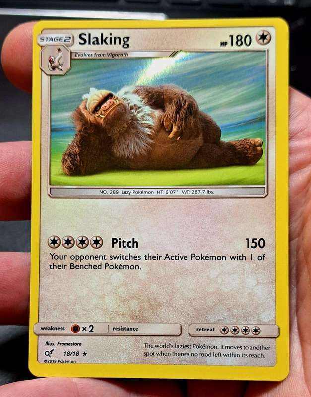 Pokemon Trading Cards - Slaking - 18/18 - Holo Rare Detective Pikachu Singles - NM