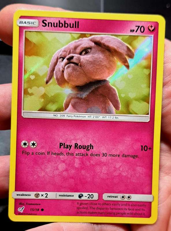 Pokemon Trading Cards - Snubbull - 15/18 - Holo Detective Pikachu Singles - NM