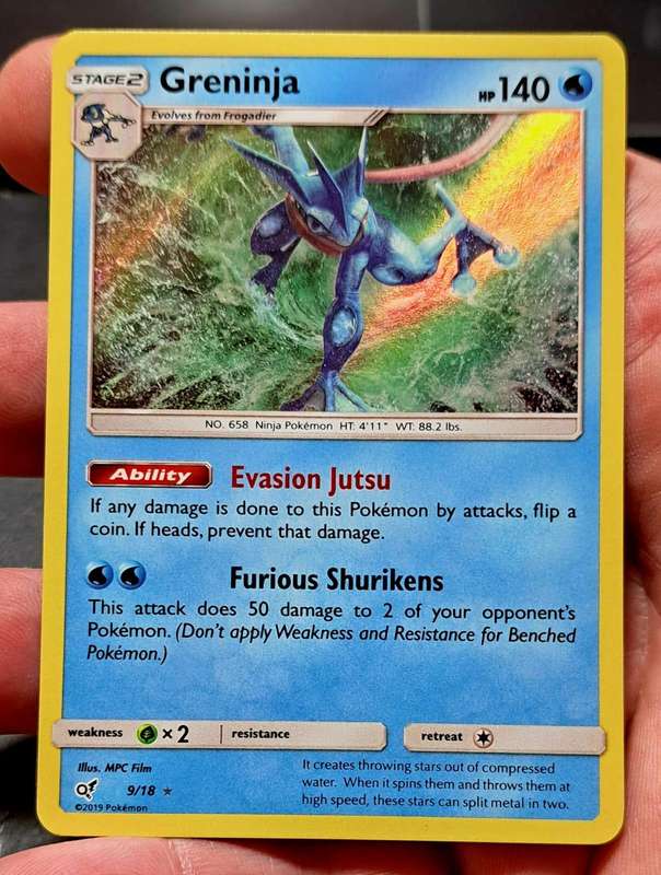 Pokemon Trading Cards - Greninja - 9/18 - Holo Rare Detective Pikachu Singles - NM