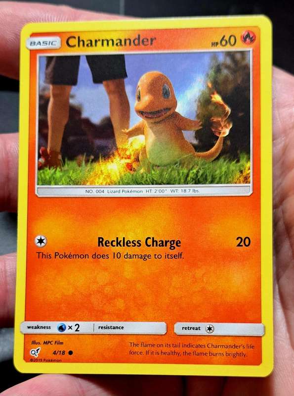 Pokemon Trading Cards - Charmander - 4/18 - Holo Detective Pikachu Singles - NM