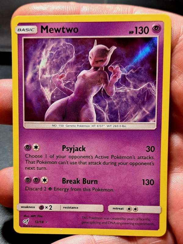 Pokemon Trading Cards - Mewtwo - 12/18 - Holo Rare Detective Pikachu Singles - NM