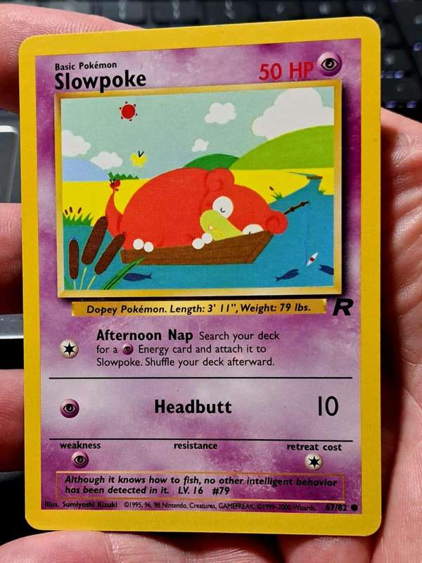 Pokemon Trading Cards - Slowpoke - 67/82 - Common Unlimited Team Rocket Unlimited Singles -LP