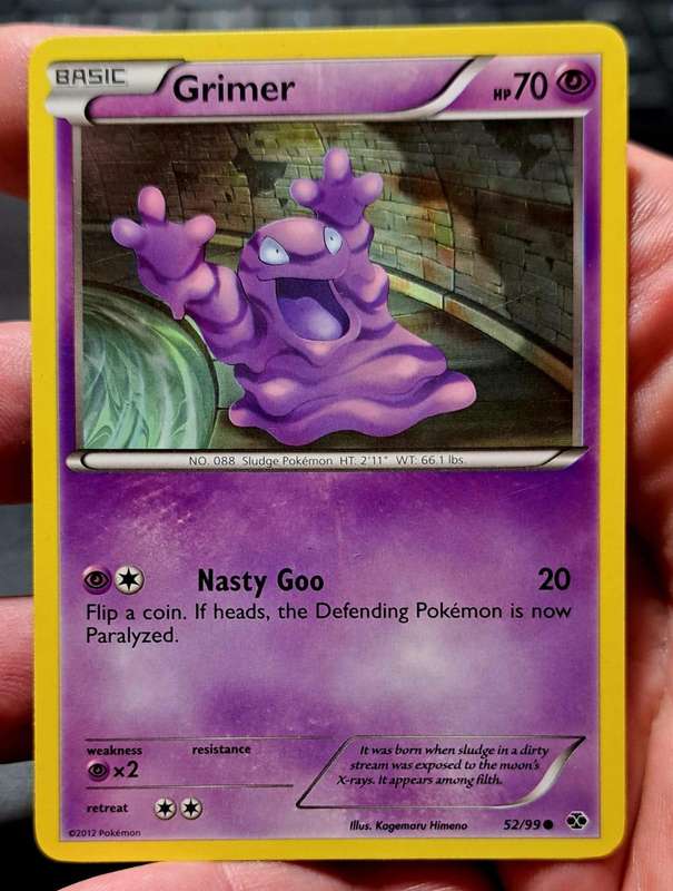 Pokemon Trading Cards - Grimer - 52/99 - Common Black & White 4: Next Destinies Singles - NM