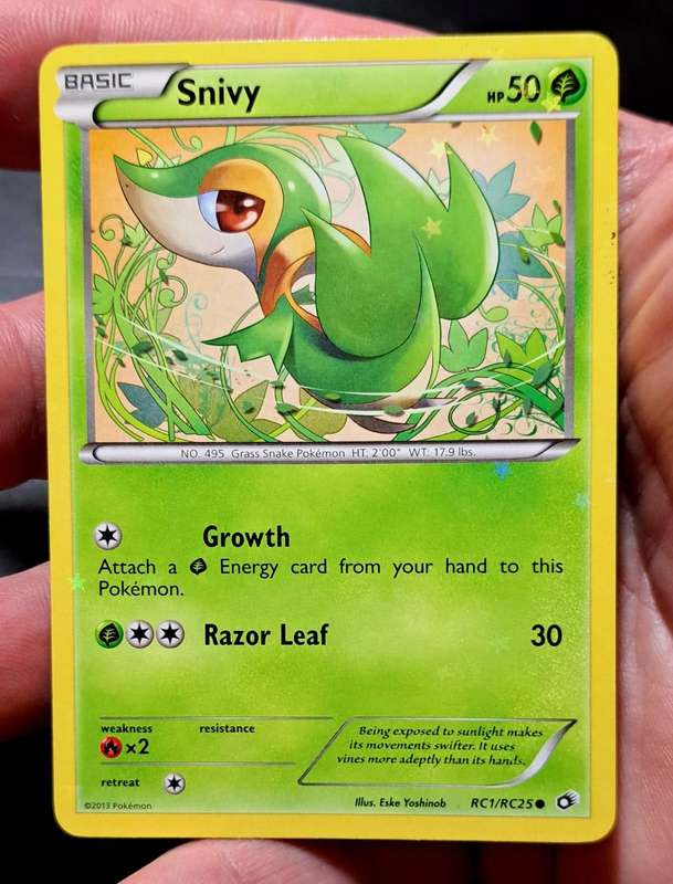 Pokemon Trading Cards - Snivy - RC1/RC25 - Black & White 11: Legendary Treasures Sin - NM