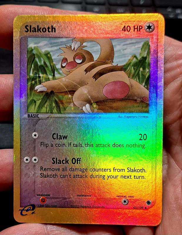 Pokemon Trading Cards - Slakoth - 45/109 - Reverse Holo Ex Ruby & Sapphire - LP