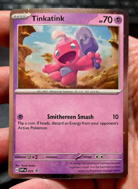 Pokemon Trading Cards - Tinkatink - SVP025 - Cosmos Holo Promo Pokemon Scarlet & Violet Promos  - NM