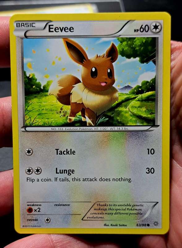 Pokemon Trading Cards - Eevee - 63/98 - Common XY: Ancient Origins Singles - NM