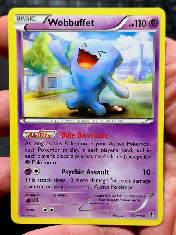 Pokemon Trading Cards - Wobbuffet - 36/119 - Uncommon XY: Phantom Forces Singles - NM