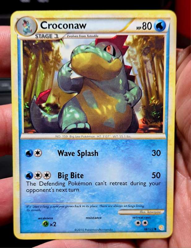 Pokemon Trading Cards - Croconaw - 38/123 - Uncommon Heart Gold Soul Silver (Base Set) Singles - NM