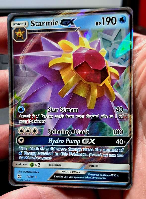 Pokemon Trading Cards - Starmie GX - 14/68 - Ultra Rare Hidden Fates Singles - NM