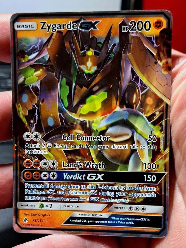 Pokemon Trading Cards - Zygarde GX - 73/131 - Ultra Rare Sun & Moon: Forbidden Light Singles - NM