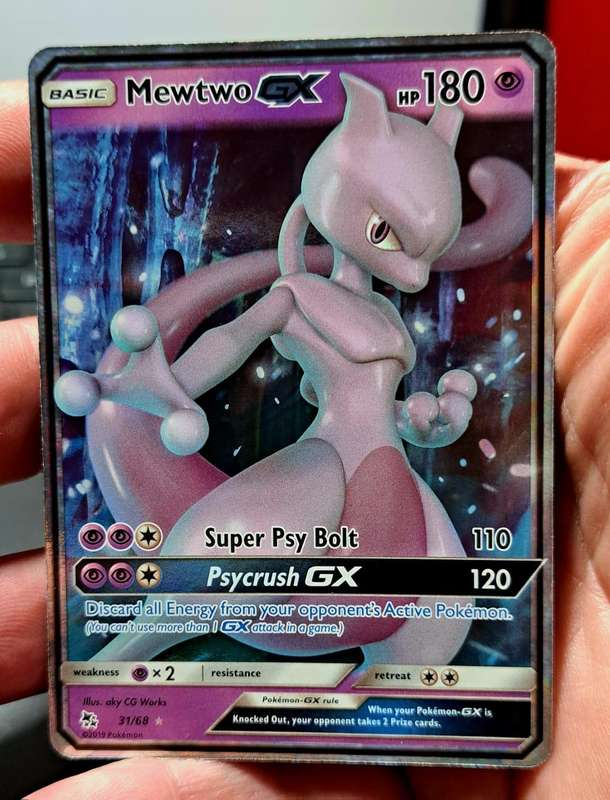 Pokemon Trading Cards - Mewtwo GX - 31/68 - Ultra Rare Hidden Fates Singles - NM