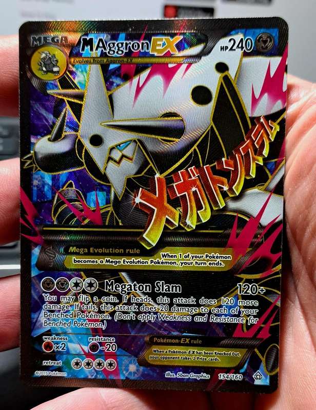 Pokemon Trading Cards - M Aggron EX - 154/160 - Full Art Ultra Rare XY: Primal Clash Singles  - NM