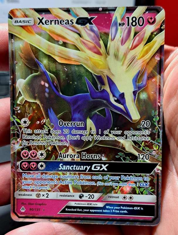 Pokemon Trading Cards - Xerneas GX - 90/131 - Ultra Rare Sun & Moon: Forbidden Light Singles -NM
