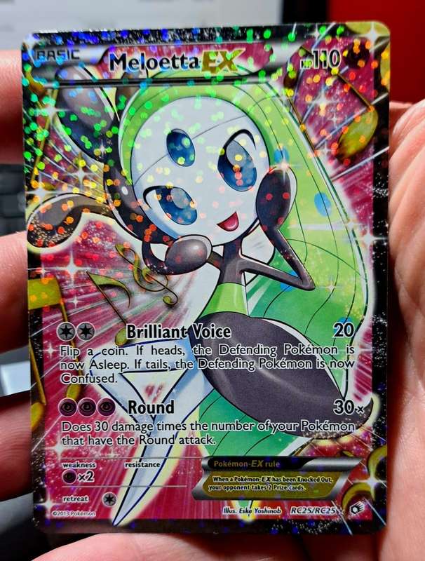 Pokemon Trading Cards - Meloetta EX - RC25/RC25 - Full Art Ultra Rare - Legendary Treasures -NM
