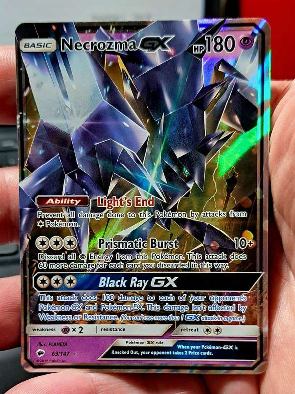 Pokemon Trading Cards - Necrozma GX - 63/147 - Ultra Rare Sun & Moon: Burning Shadows Singles -NM