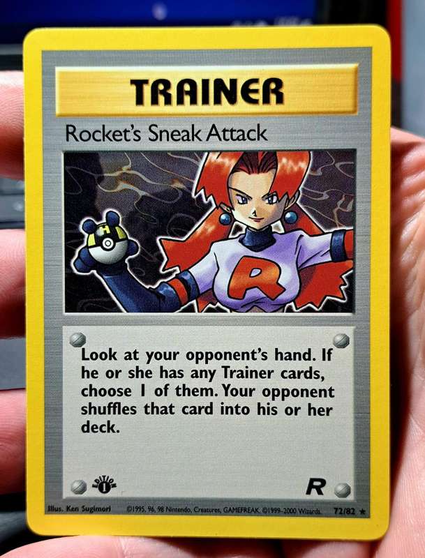 Pokemon Trading Cards - Rocket's Sneak Attack - 72/82 - Rare 1st Edition Team Rocket -  NM