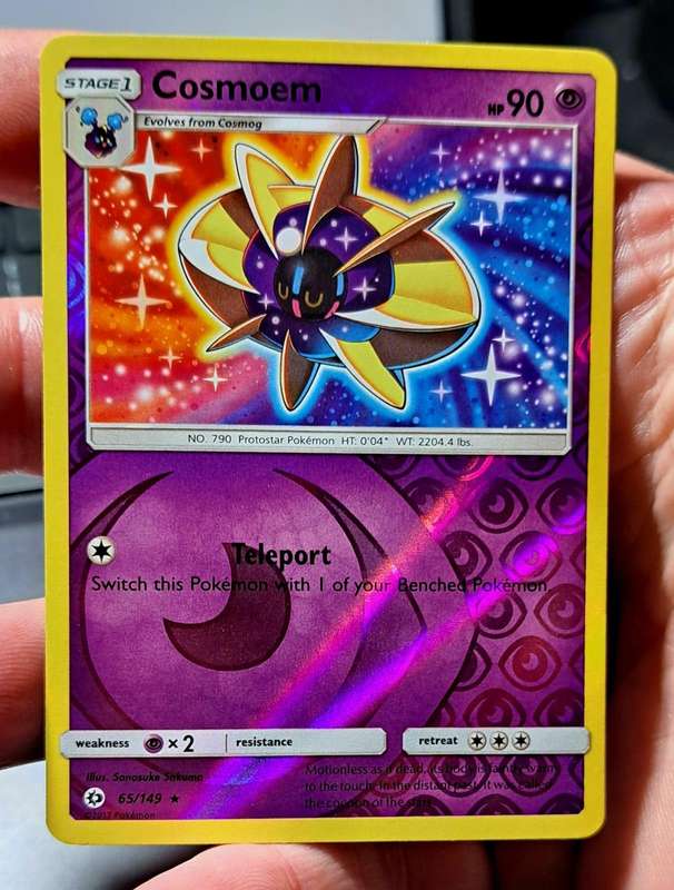 Pokemon Trading Cards - Cosmoem - 65/149 - Rare Reverse Holo Sun & Moon (Base Set)  - NM