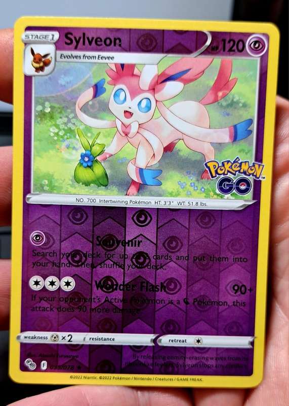 Pokemon Trading Cards - Sylveon - 035/078 - Rare Reverse Holo - Pokemon Go - NM