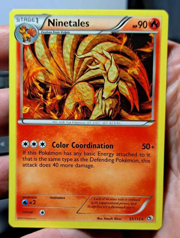 Pokemon Trading Cards - Ninetales - 21/113 - Rare Black & White 11: Legendary Treasures Singles - NM