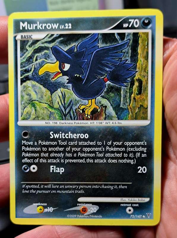 Pokemon Trading Cards - Murkrow - 72/147 - Uncommon Platinum: Supreme Victors Singles - NM