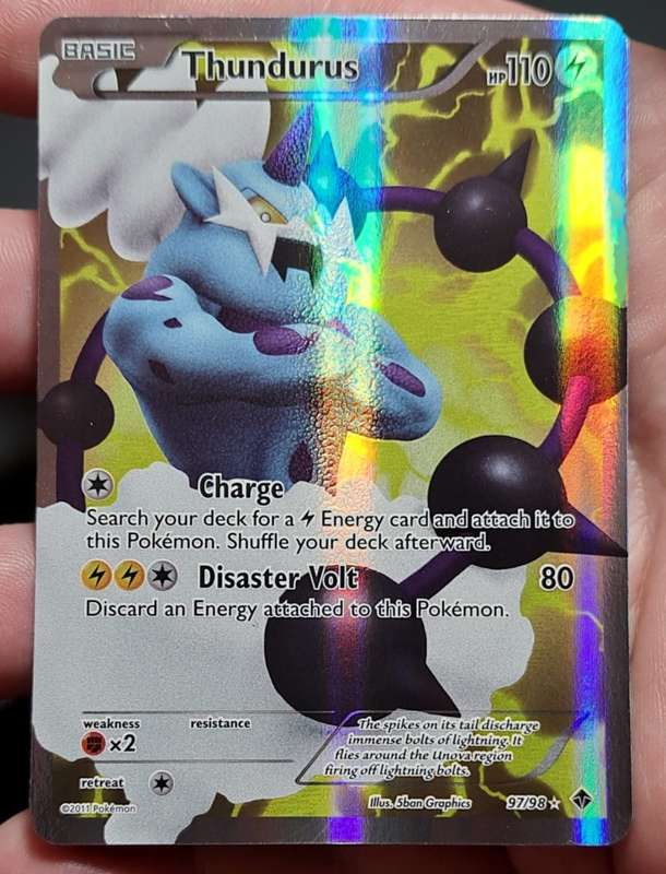 Pokemon Trading Cards - Thundurus - 97/98 - Ultra Rare - Emerging Powers Singles - NM