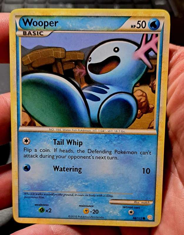 Pokemon Trading Cards - Wooper - 88/123 - Common Heart Gold Soul Silver (Base Set) Singles - NM