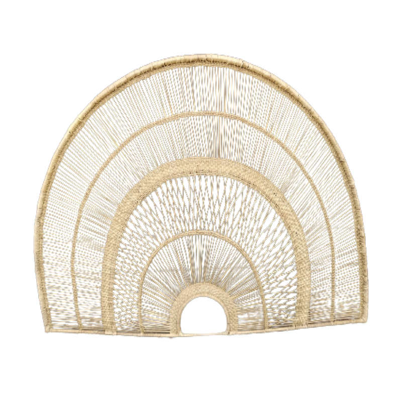 Malawi Cane half-moon 3/4 bed head board