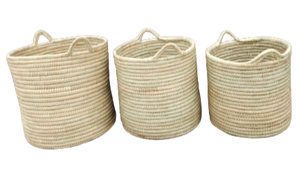 Malawi Cane Planter baskets set of 3