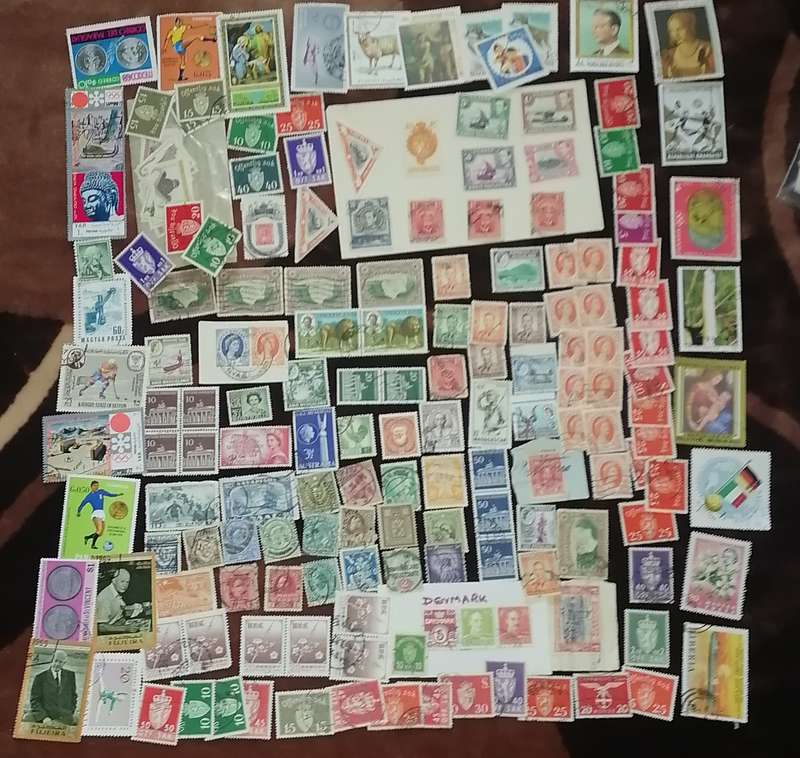 200 x various world stamps - Nice selection, some thematics and some old stamps noted