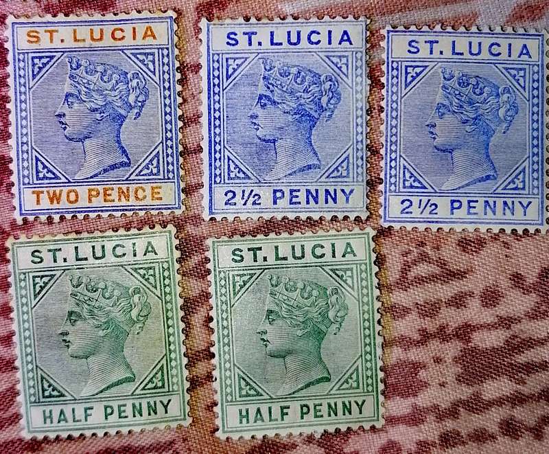 ST LUCIA MINT COLLECTION, 11 stamps, only 1 used stamp noted
