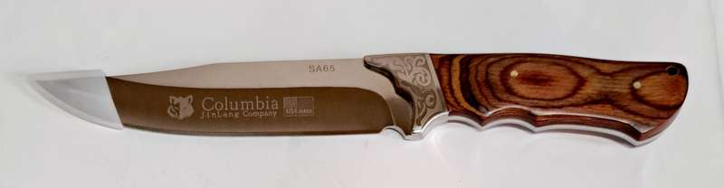 2 COLUMBIA HUNTING KNIVES  STAINLESS STEEL OUTDOOR ** SA65 & SA66 SHEATH** (28CM) NEW???