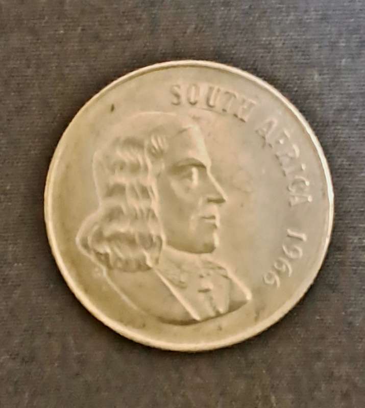 UNION OF SOUTH AFRICA R1 COIN  ** SILVER COIN** 1966** 80% SILVER **